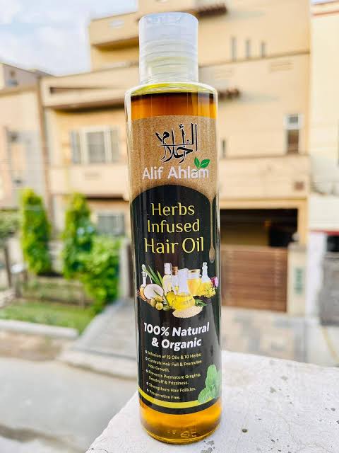 Herb infused hair oil