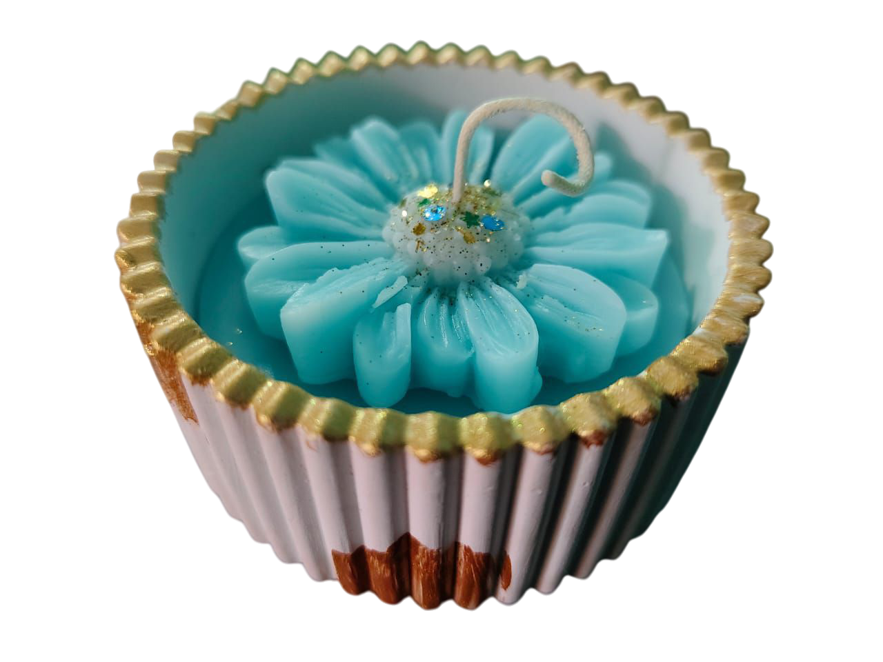 Daisy flower candle